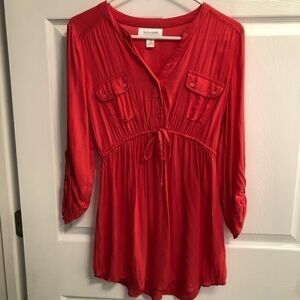 Motherhood maternity coral 3/4 sleeve but…